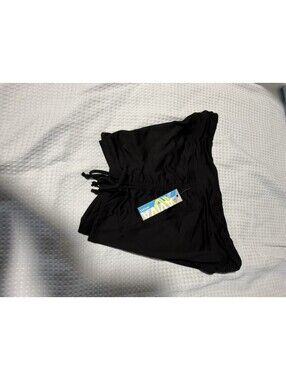 🎄 AVIVA Black Workout Fitness Shorts With Ties On Side New Extra Large XL